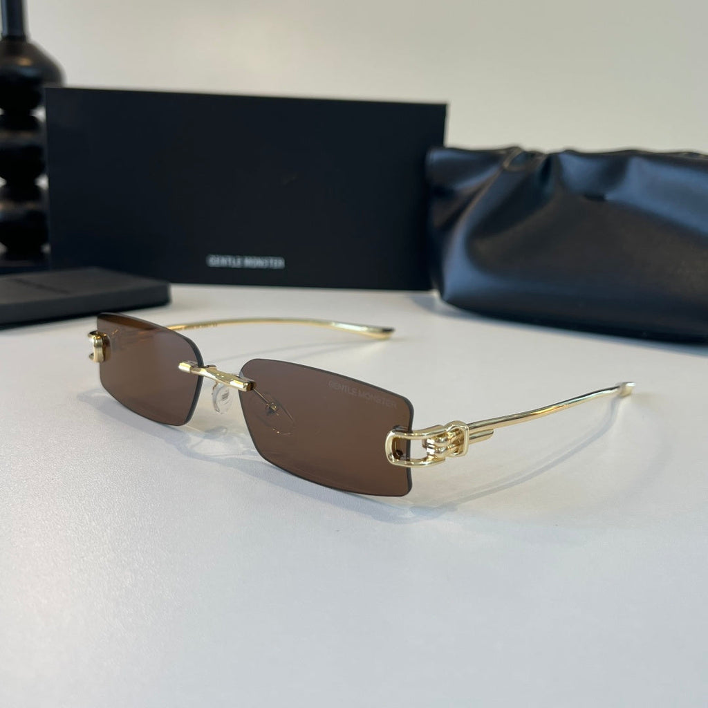Gentle Monster Fashion Brown Lens Sunglasses for Men & Women - 488018 - detail image 3