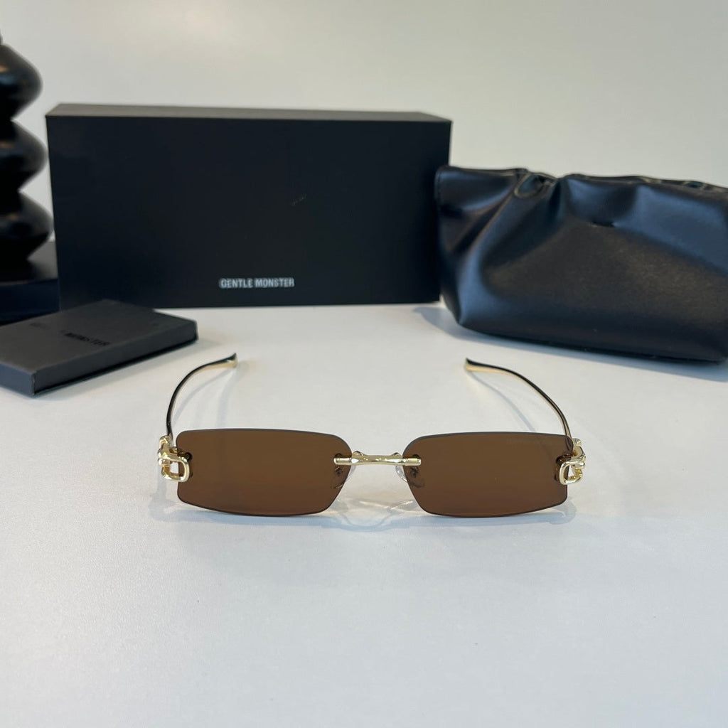 Gentle Monster Fashion Brown Lens Sunglasses for Men & Women - 372615 - detail image 2