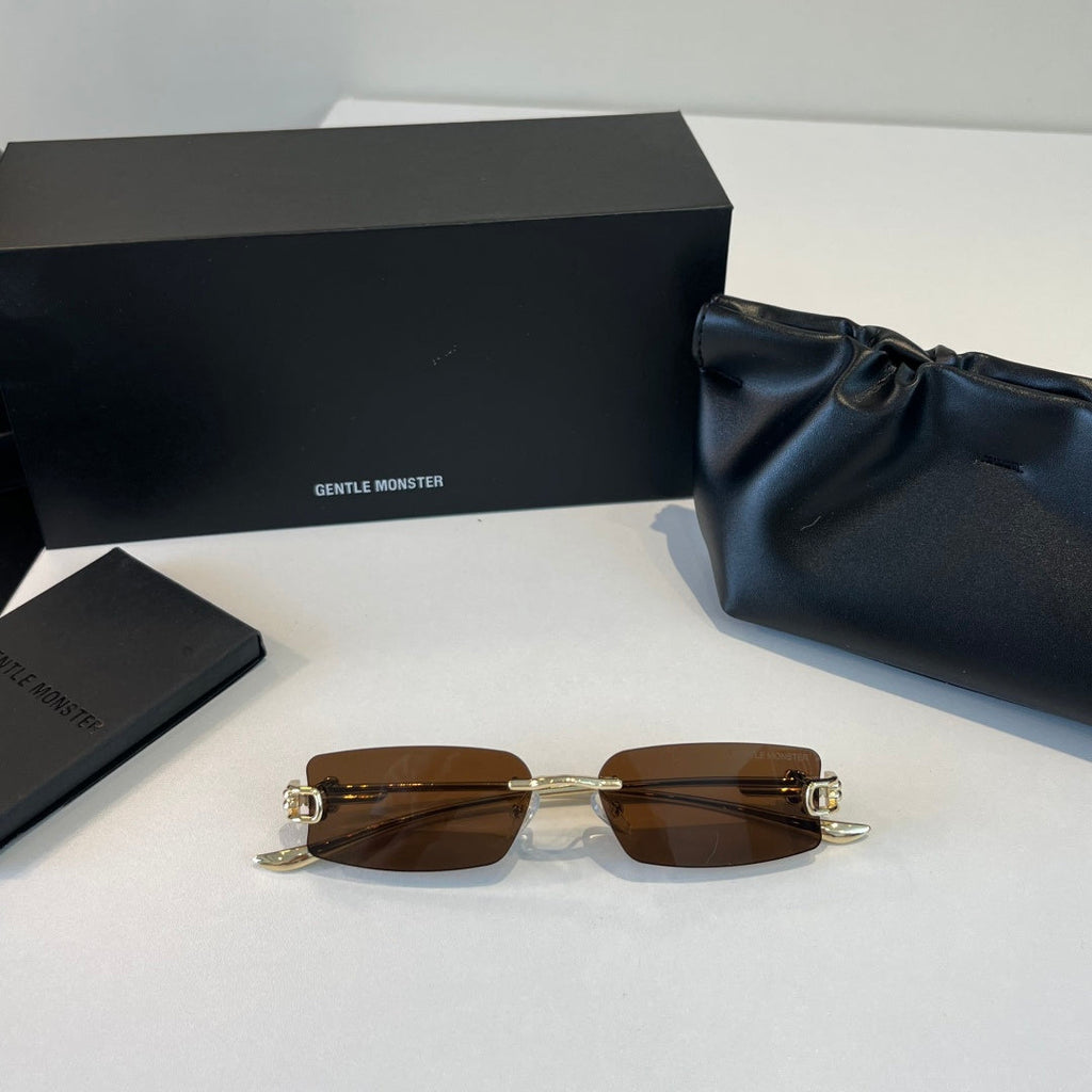 Gentle Monster Fashion Brown Lens Sunglasses for Men & Women - 488018 - detail image 5