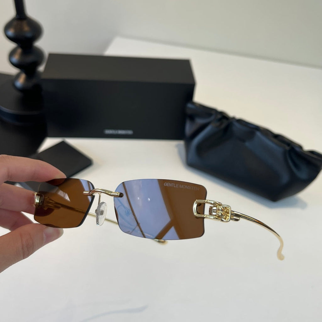 Gentle Monster Fashion Brown Lens Sunglasses for Men & Women - 488018 - detail image 4