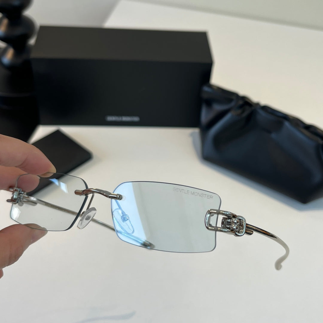 Gentle Monster Fashion Silver Lens Sunglasses for Men & Women - 372616 - detail image 4