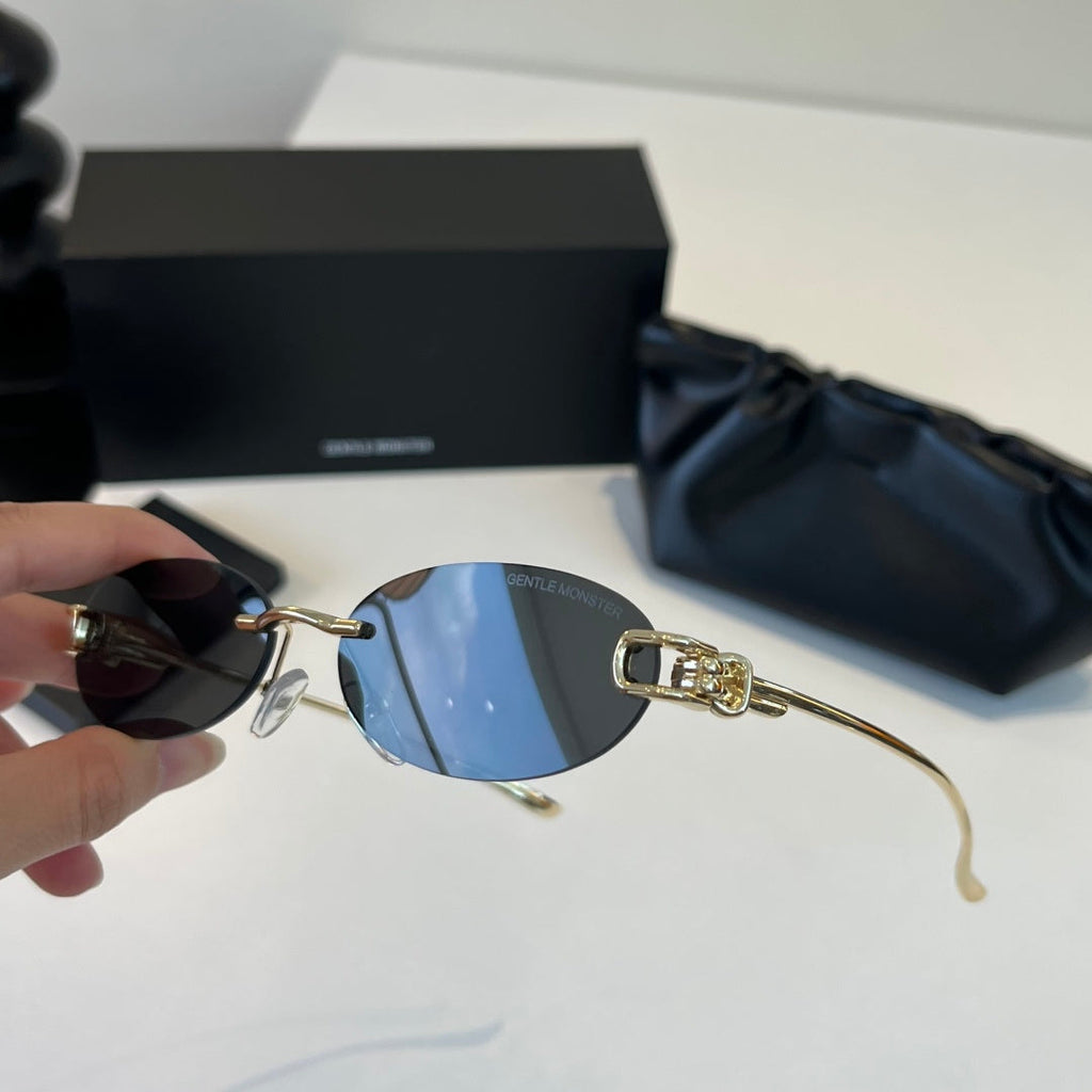 Gentle Monster Fashion Silver Lens Sunglasses for Men & Women - 488021 - detail image 9