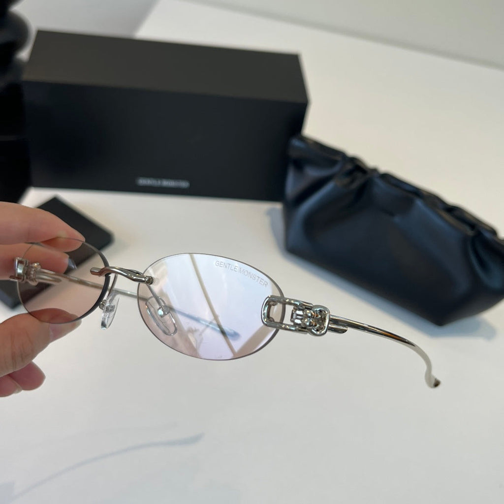 Gentle Monster Fashion Silver Lens Sunglasses for Men & Women - 416453 - detail image 9