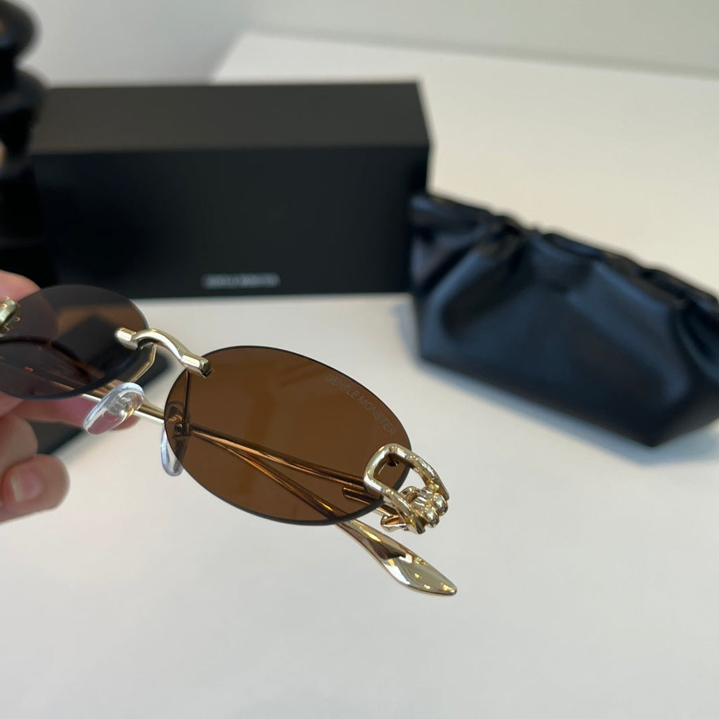 Gentle Monster Fashion Brown Lens Sunglasses for Men & Women - detail image 6