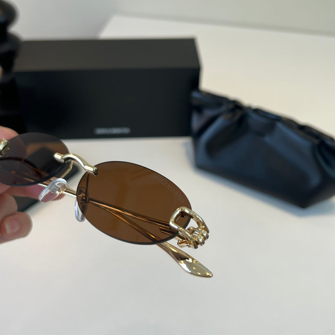 Gentle Monster Fashion Brown Lens Sunglasses for Men & Women - 372620 - detail image 6