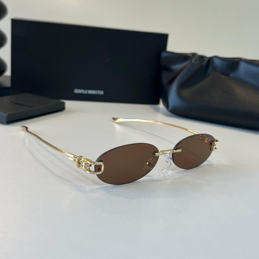 Gentle Monster Fashion Brown Lens Sunglasses for Men & Women - 416454 - detail image 2