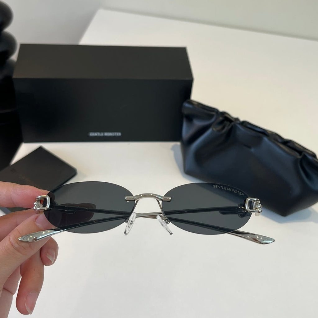 Gentle Monster Fashion Silver Lens Sunglasses for Men & Women - 372621 - detail image 5