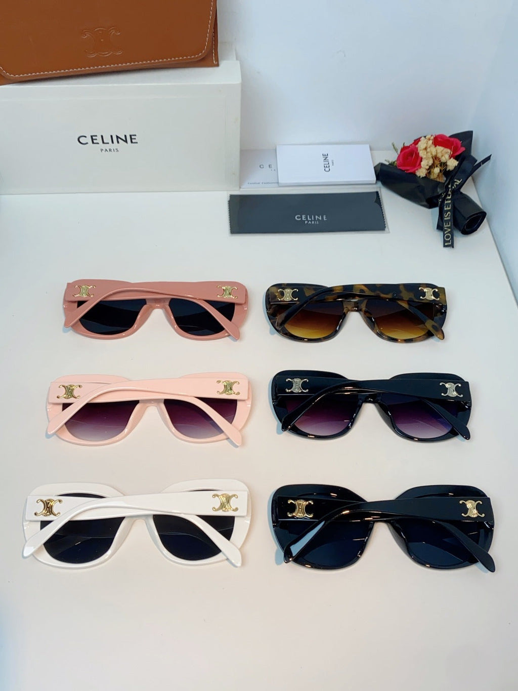 Celine Cat-Eye Brown Lens Sunglasses for Men & Women - 358330 - detail image 12