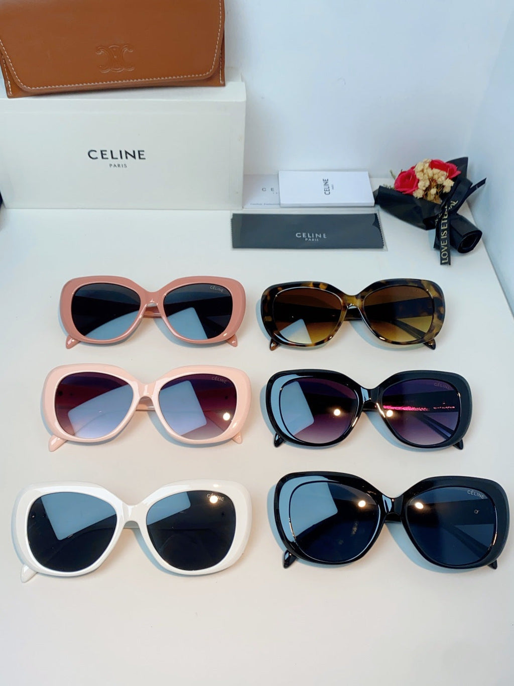 Celine Cat-Eye Black Lens Sunglasses for Men & Women - 358331 - detail image 13