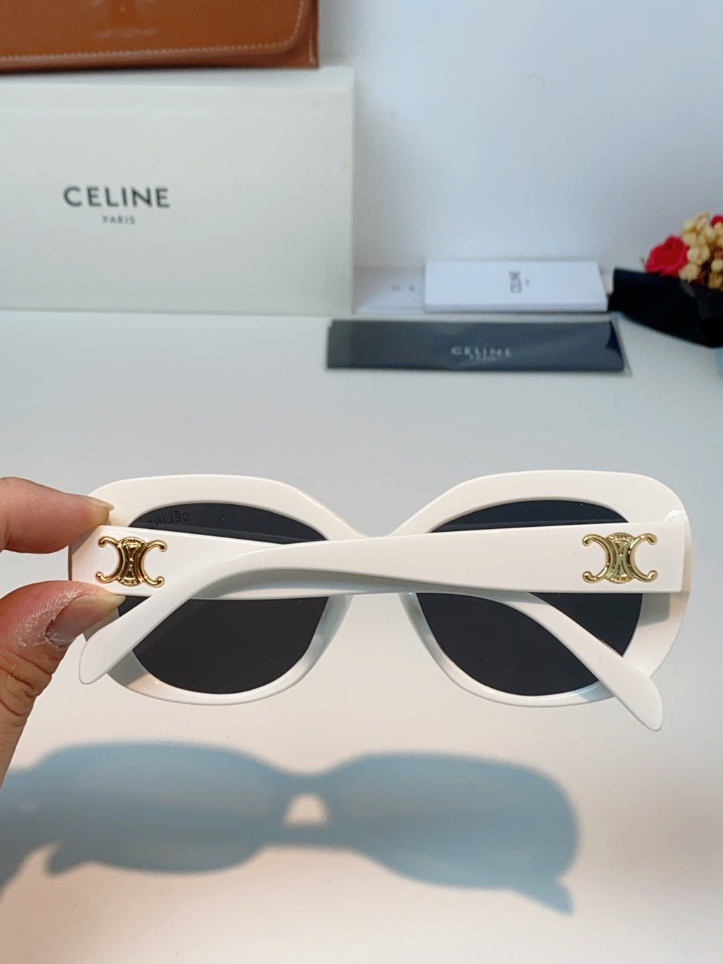 Celine Cat-Eye Black Lens Sunglasses for Men & Women - 358329 - detail image 5