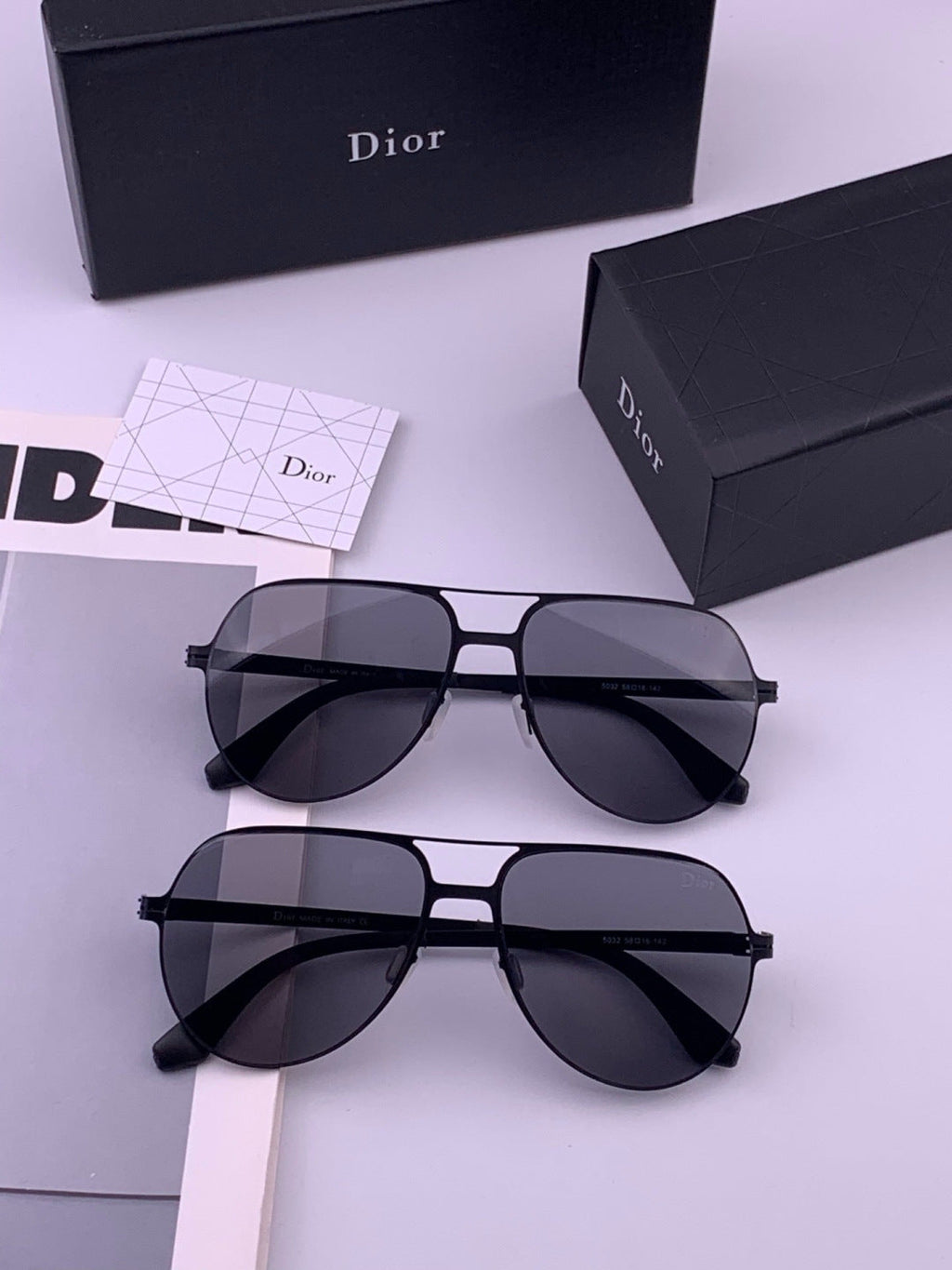 Dior 2503 Oversized Orange Lens Sunglasses for Men & Women - 358173 - detail image 7