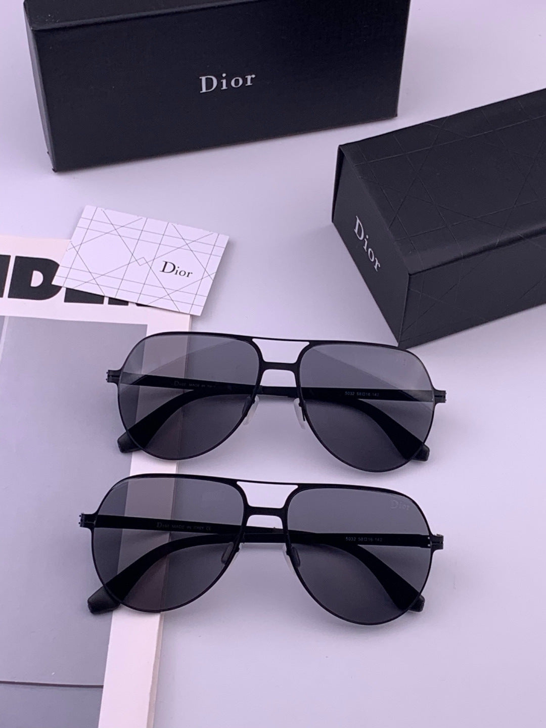 Dior 2503 Oversized Orange Lens Sunglasses for Men & Women - 358173 - detail image 7
