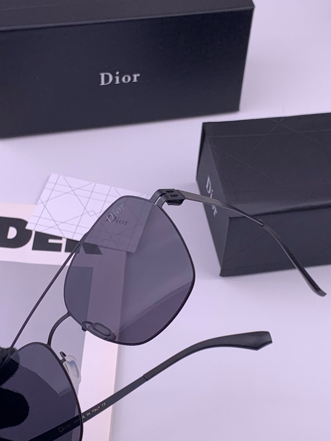 Dior Oversized Orange Lens Sunglasses for Men & Women - 358174 - detail image 2