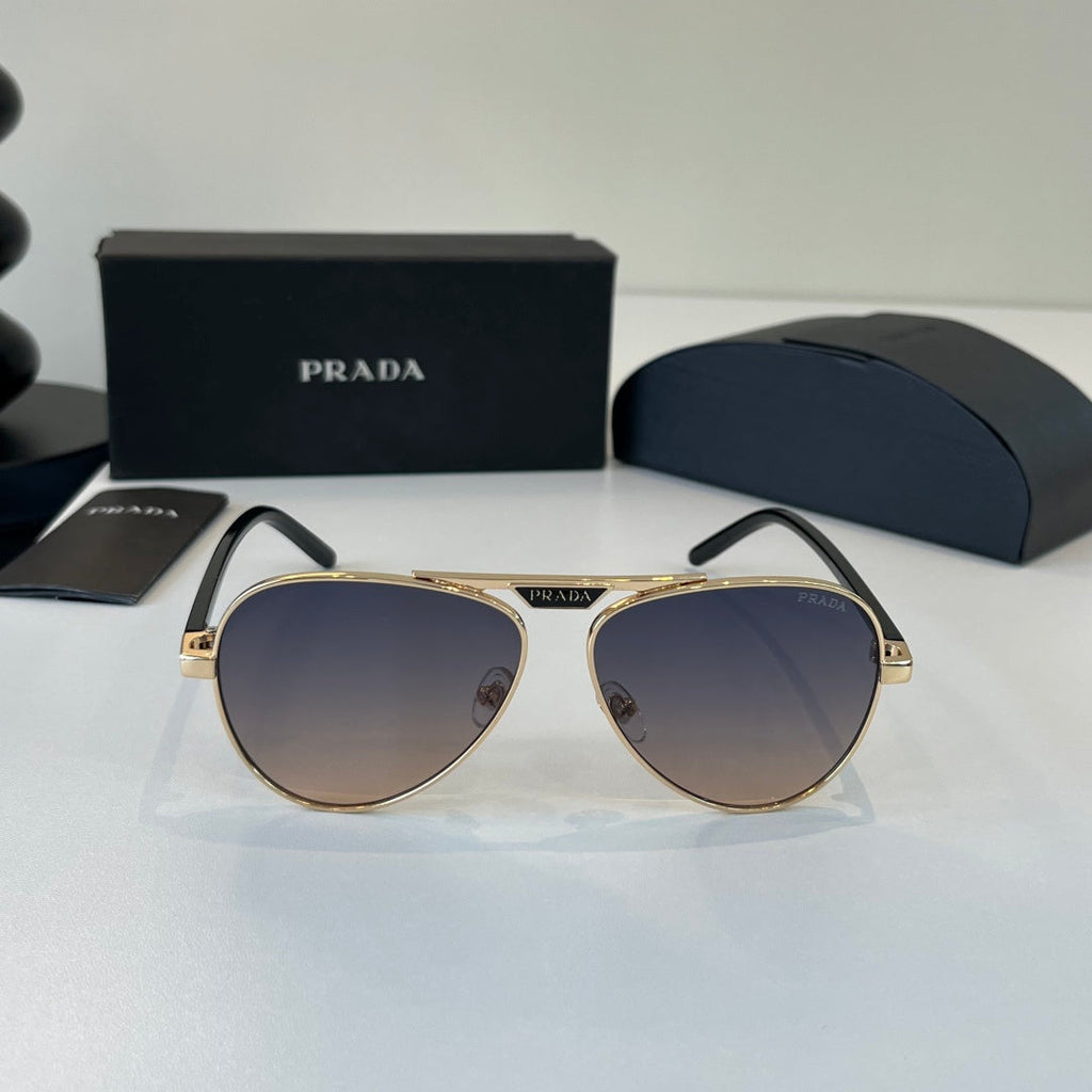 Prada Metal Aviator Silver Lens Sunglasses for Men & Women - 465651 - detail image 2