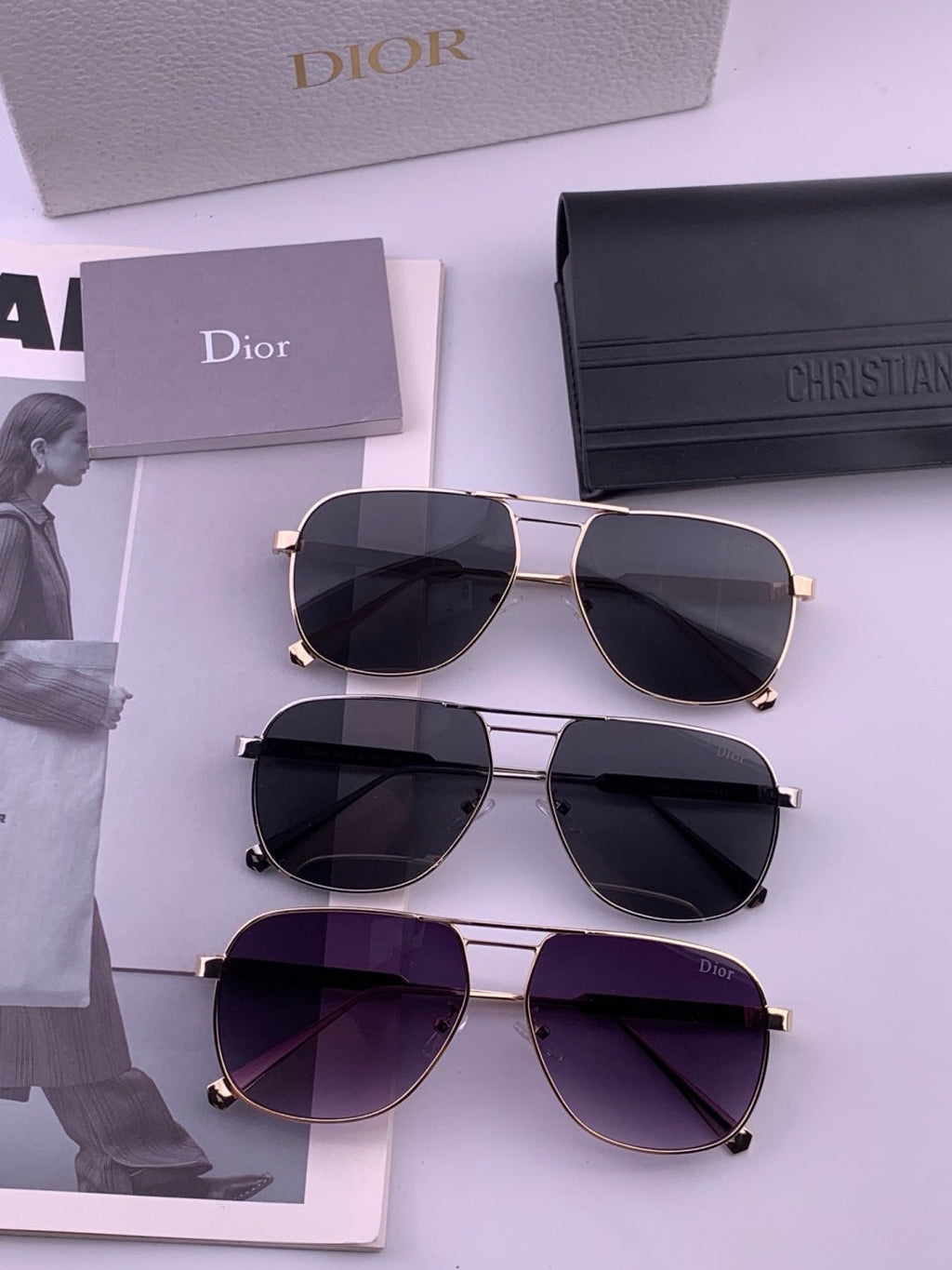 Dior CD313 Fashion Black Lens Sunglasses for Women - 358203 - detail image 6