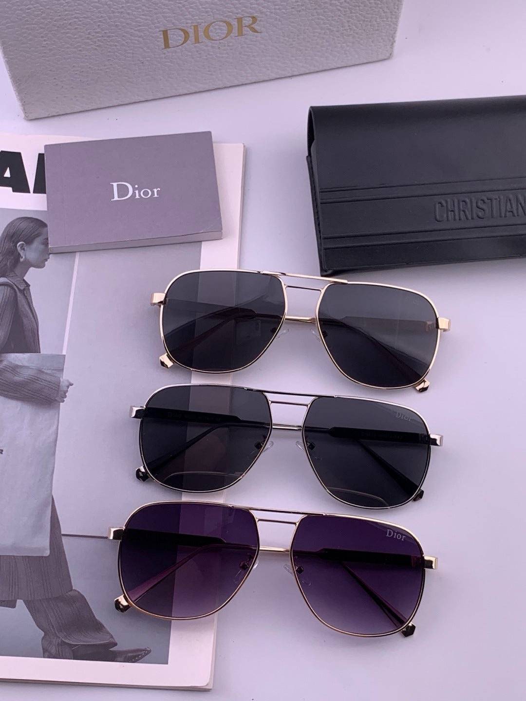 Dior CD313 Fashion Black Lens Sunglasses for Women - 358203 - detail image 6