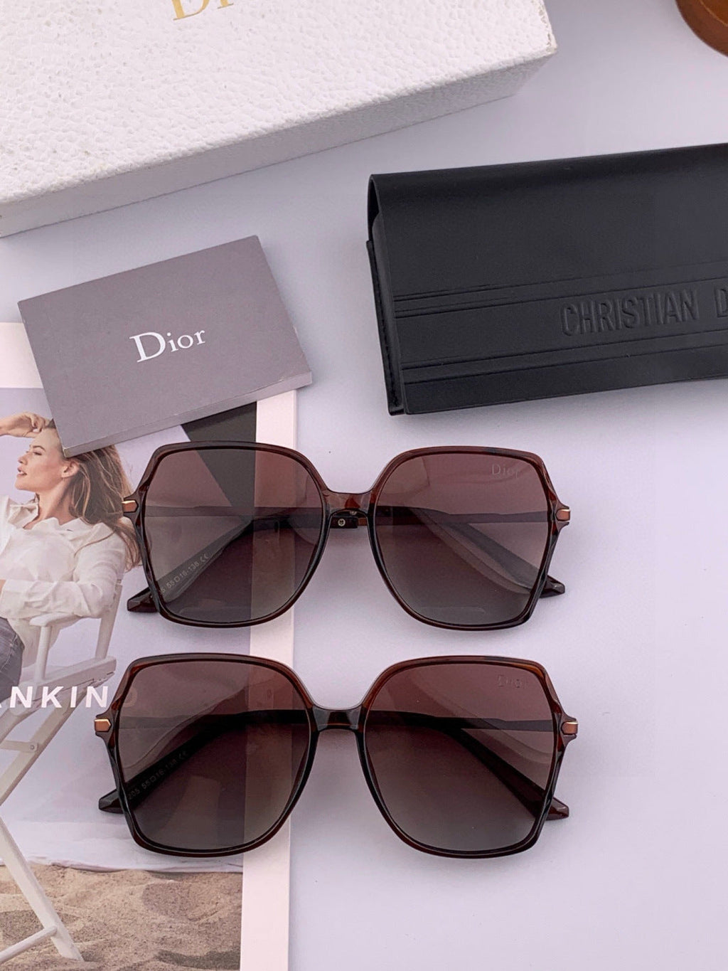 Dior D2130 Polarized Metal Fashion Black Lens Sunglasses for Women - 358205 - detail image 4