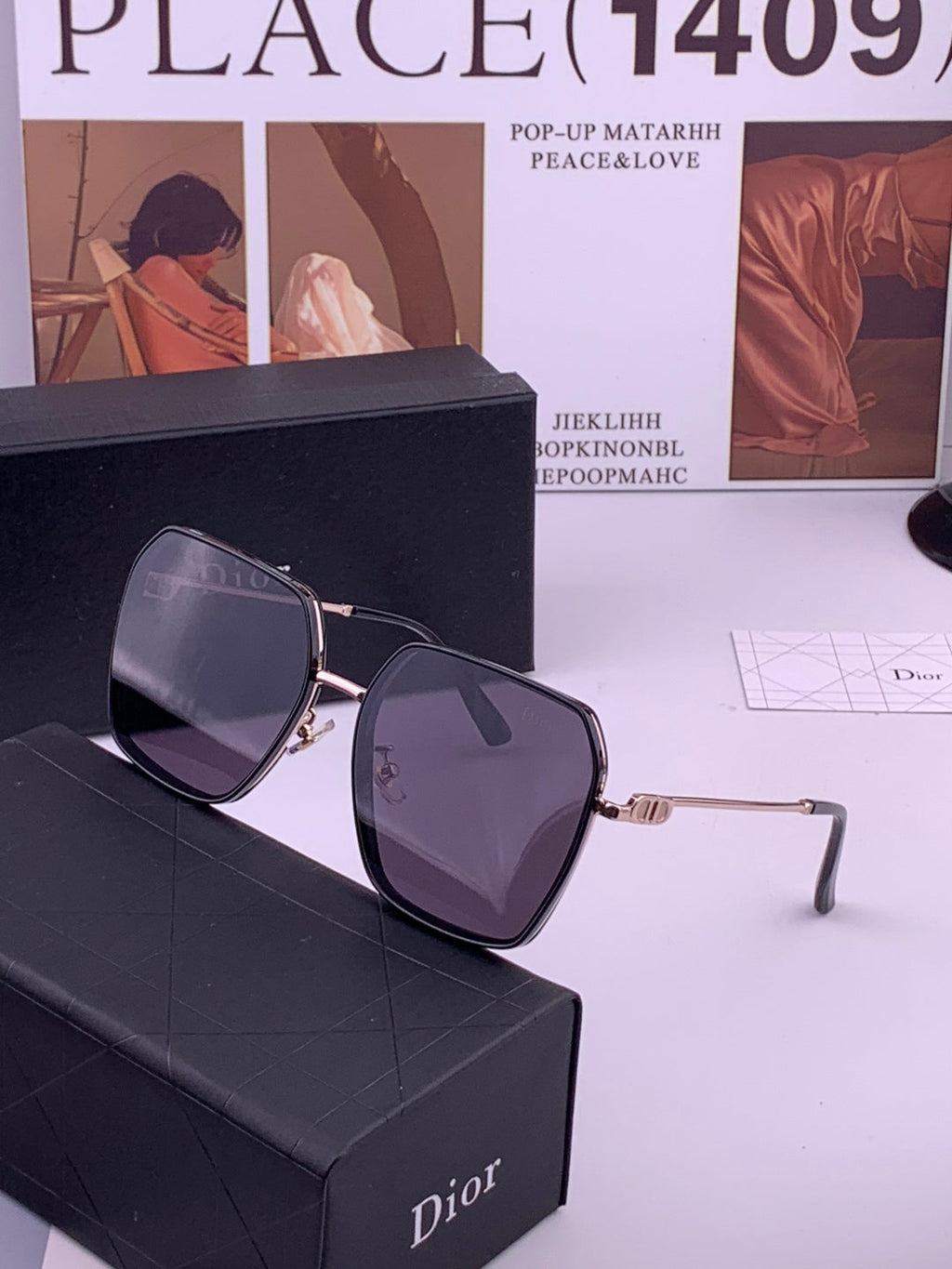Dior D7635 Polarized Fashion Black Lens Sunglasses for Men & Women - 358200 - detail image 2