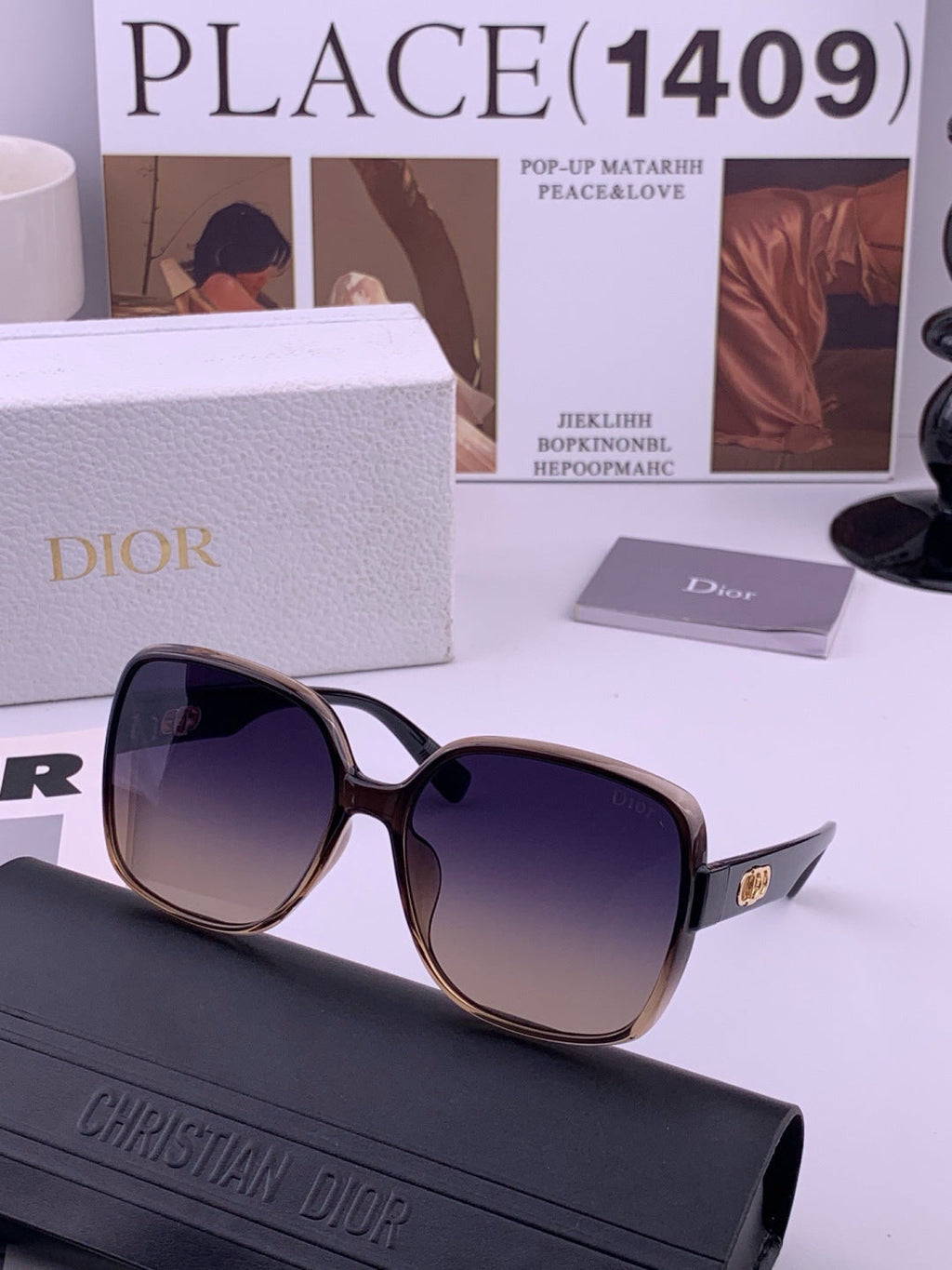 Dior D3510 Polarized Fashion Black Lens Sunglasses for Men & Women - 358245 - detail image 3