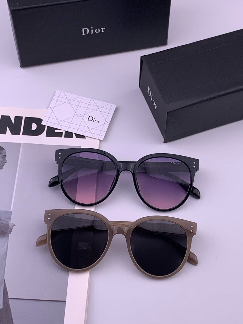 Dior CD5106 Polarized Square Brown Lens Sunglasses for Women - 358226 - detail image 6