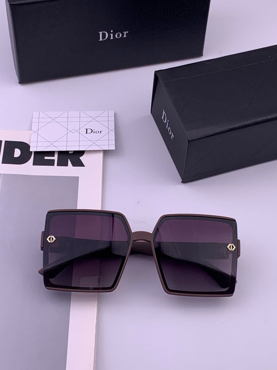 Dior CD9781 Polarized Square Black Lens Sunglasses for Women - 371886 - detail image 7