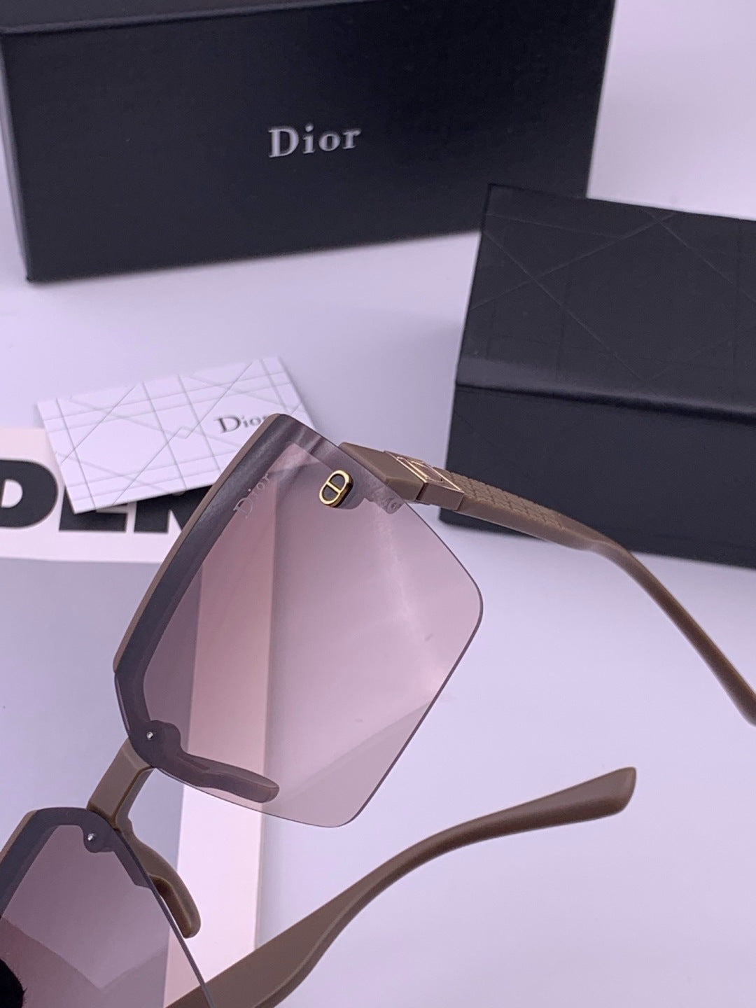 Dior D9805 Square Gold Lens Sunglasses for Men & Women - 371955 - detail image 5