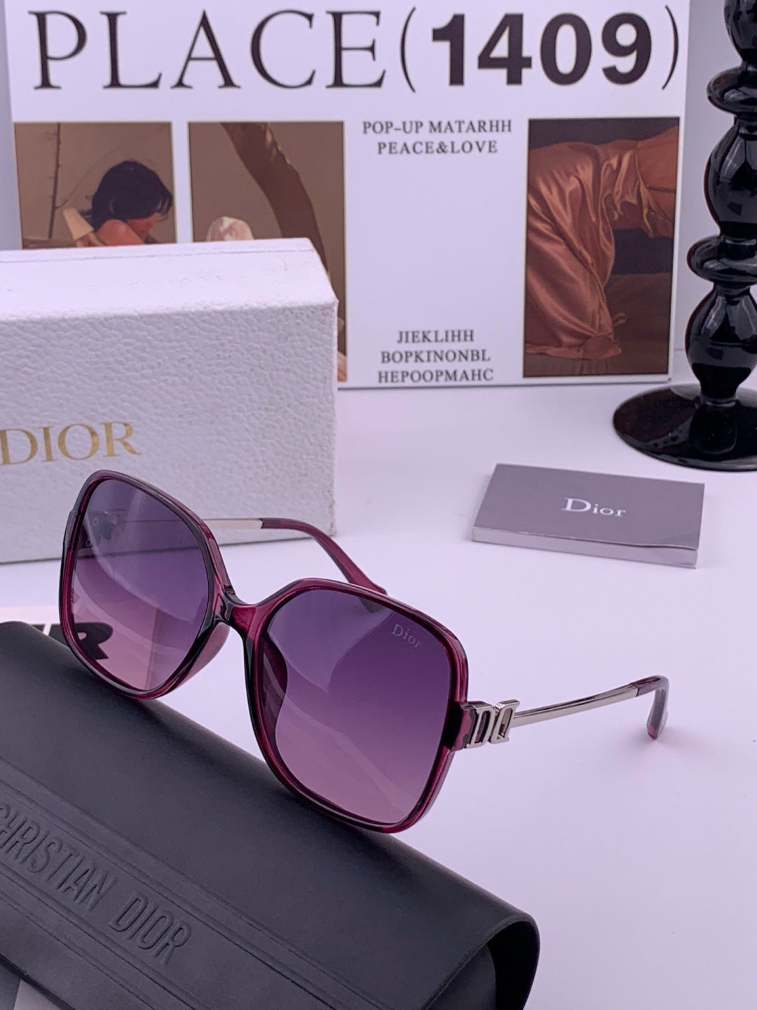 Dior D8266 Polarized Fashion Pink Lens Sunglasses for Men & Women - 371958
