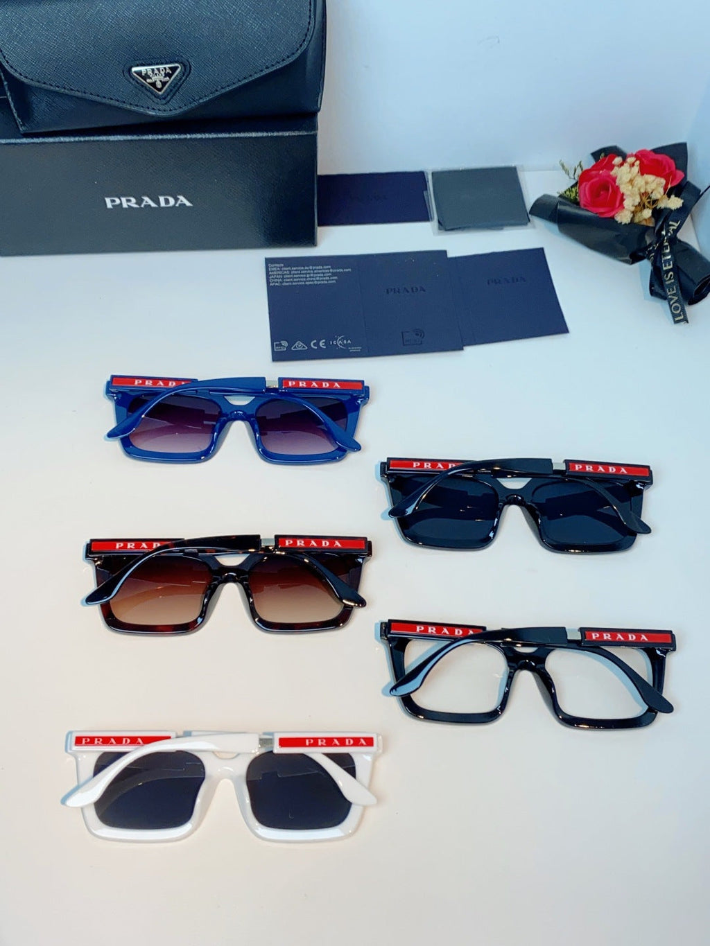 Prada Square Red Lens Sunglasses for Men & Women - 382666 - detail image 12