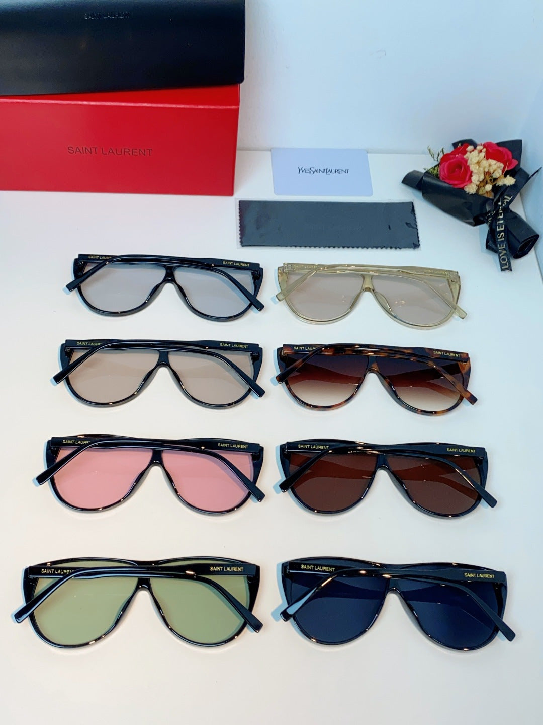Saint Laurent Cat-Eye Red Lens Sunglasses for Men & Women - 382480 - detail image 12