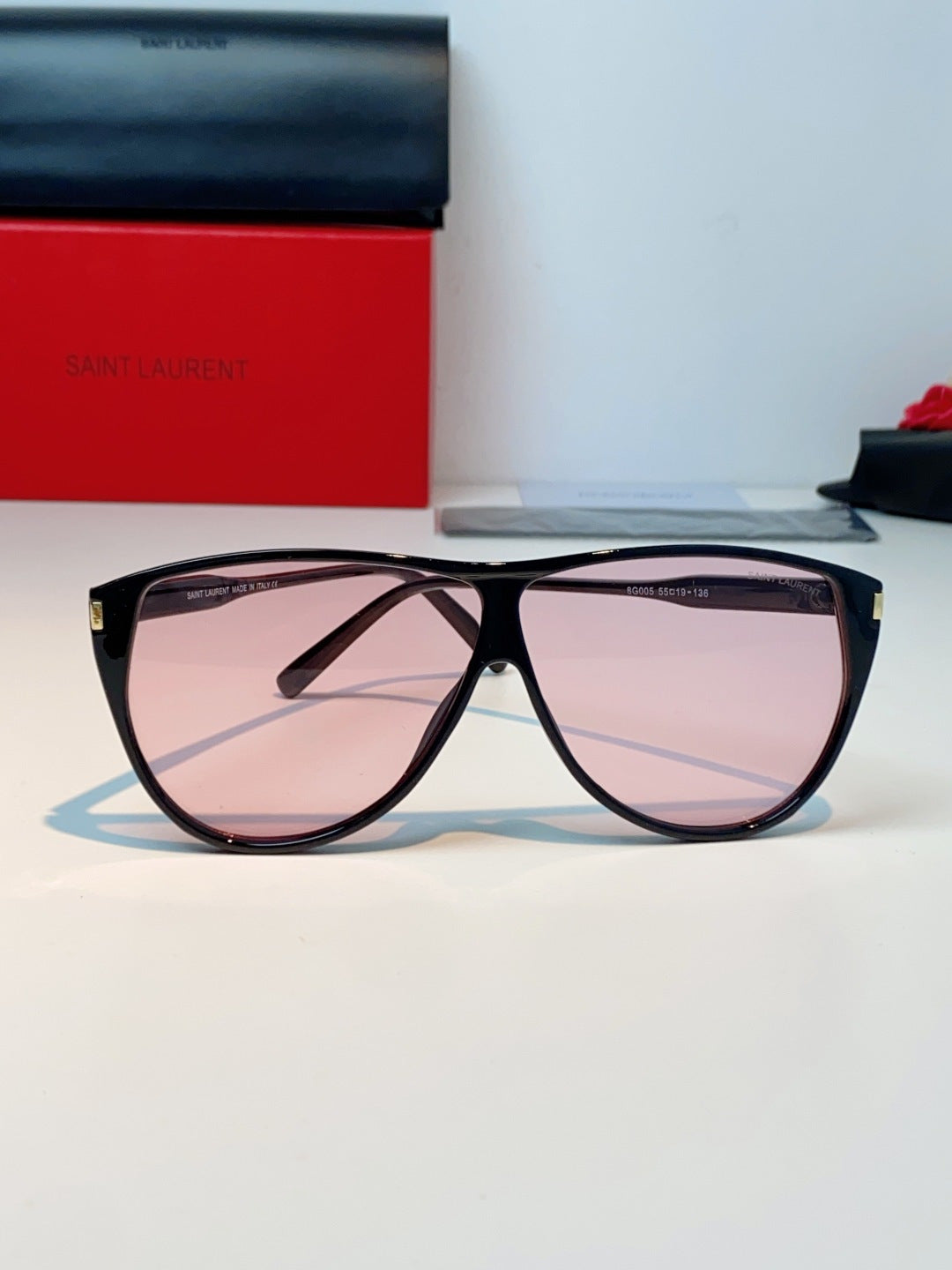 Saint Laurent Cat-Eye Red Lens Sunglasses for Men & Women - 382480 - detail image 2