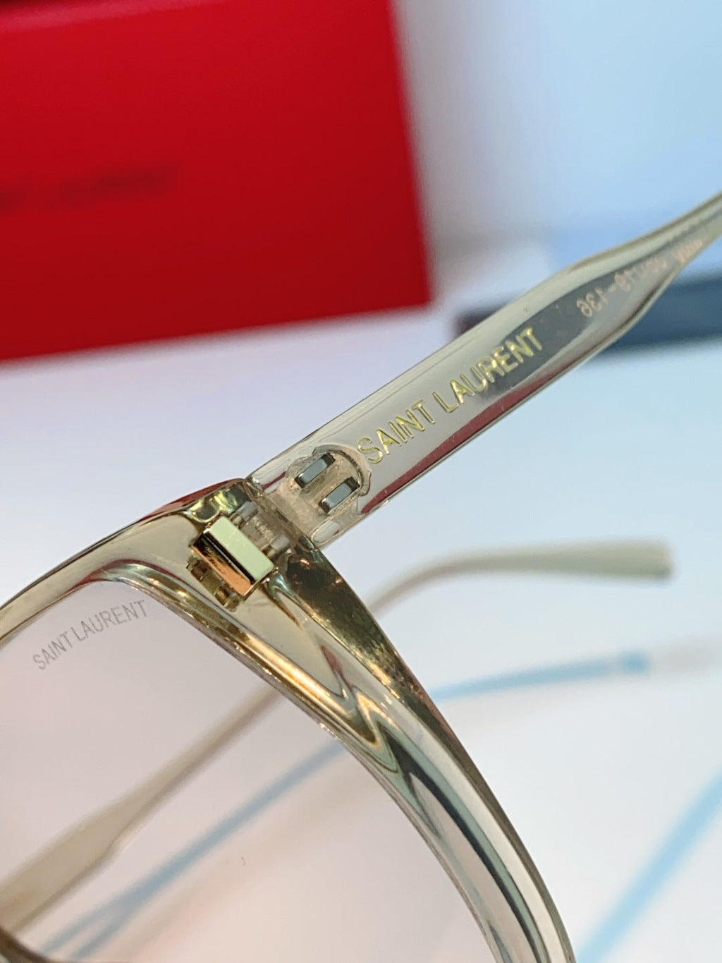 Saint Laurent Cat-Eye Silver Lens Sunglasses for Men & Women - 382482 - detail image 8