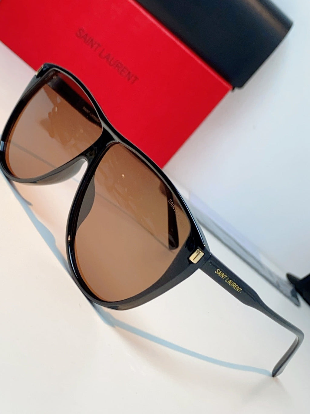 Saint Laurent Cat-Eye Brown Lens Sunglasses for Men & Women - detail image 7