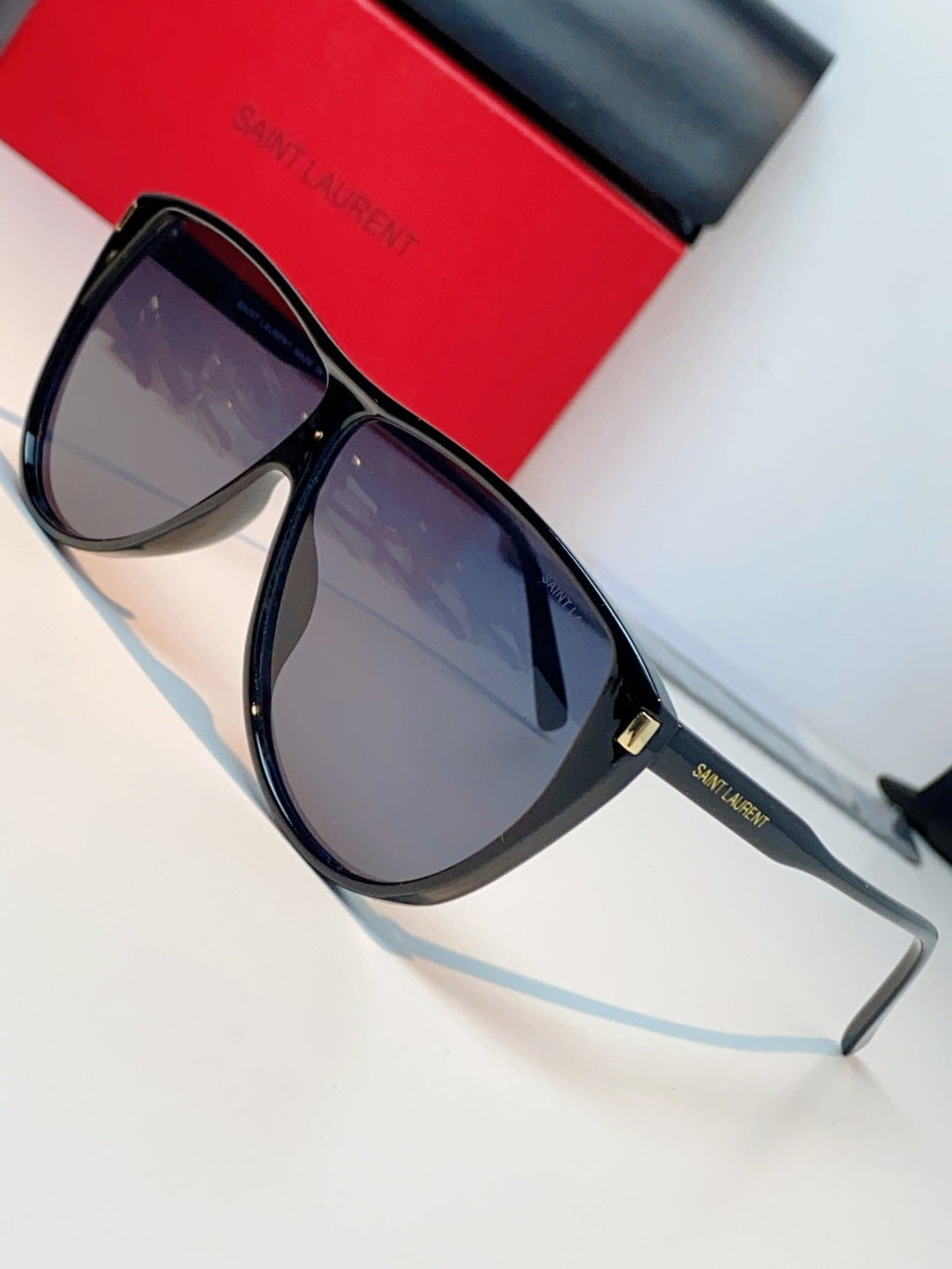 Saint Laurent Cat-Eye Blue Lens Sunglasses for Men & Women - 382485 - detail image 7