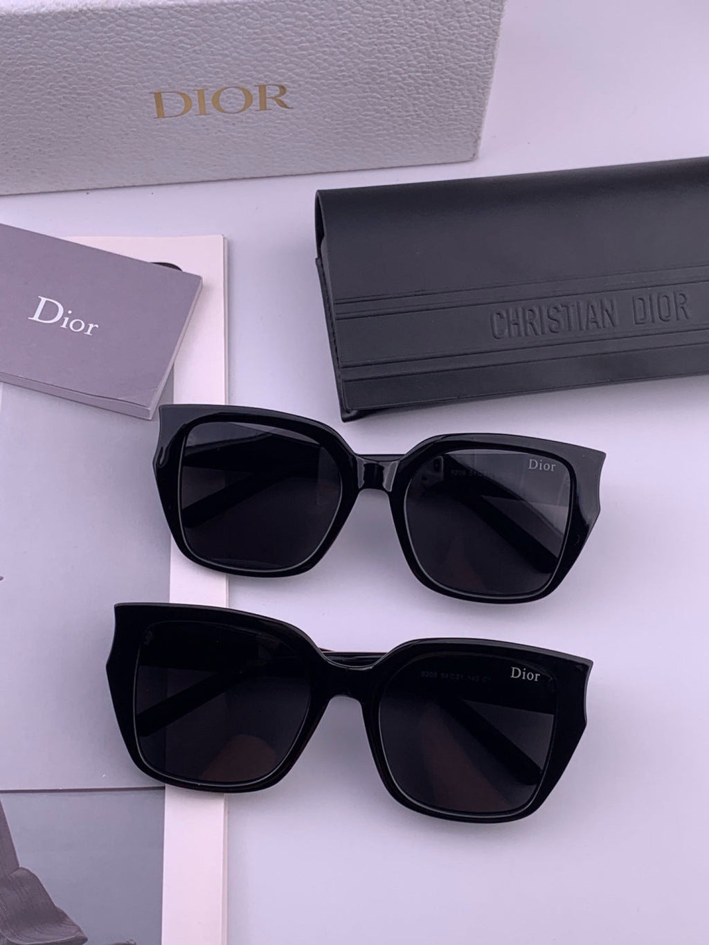 Dior CD6820 Polarized Square Black Lens Sunglasses for Women - 382362 - detail image 7