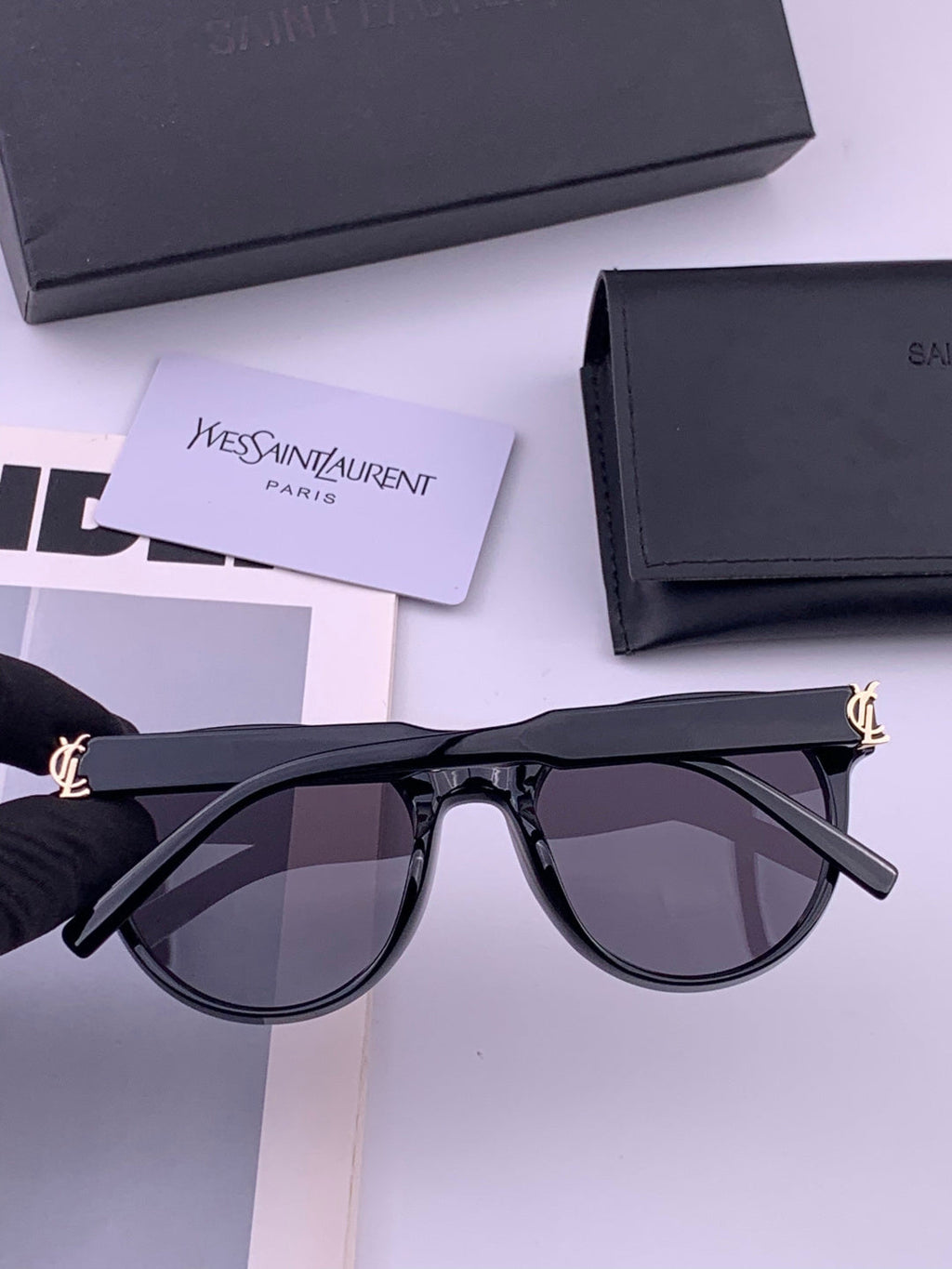Saint Laurent 47721 Polarized Fashion Gold Lens Sunglasses for Men & - 382490 - detail image 4