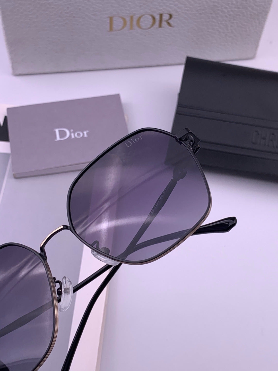 Dior CD7210 Square Gold Lens Sunglasses for Women - 382420 - detail image 4