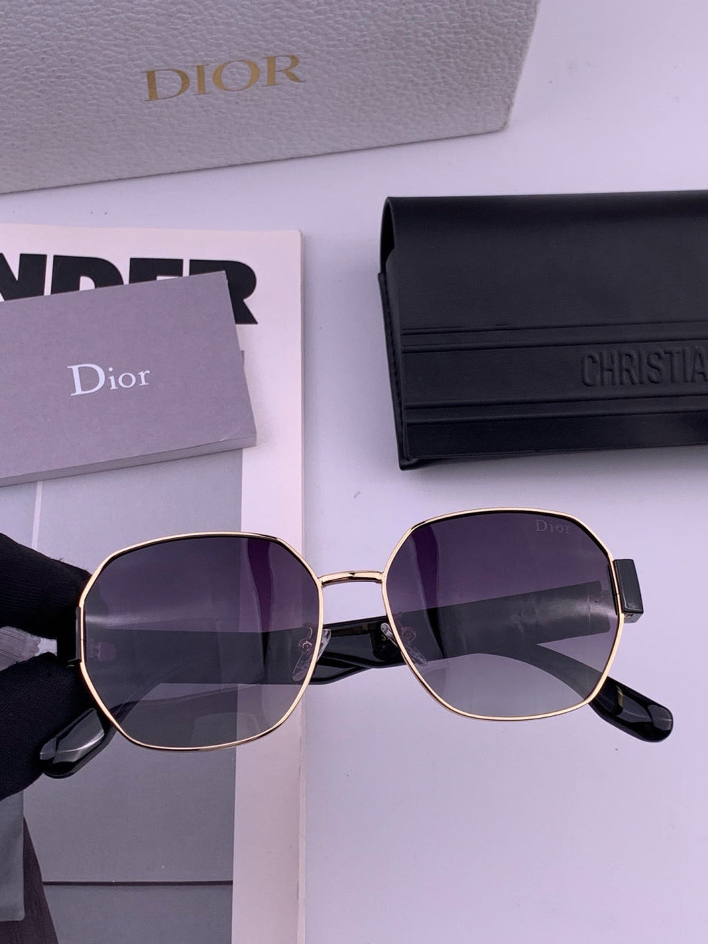 Dior CD9370 Round Black Lens Sunglasses for Women - 382412 - detail image 3