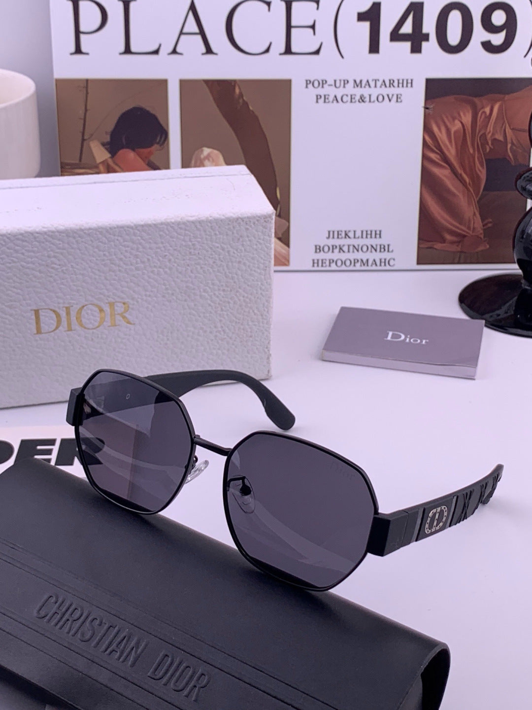 Dior CD9370 Round Black Lens Sunglasses for Women - 382412 - detail image 4