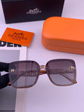 Hermès H7993 Square Gold Lens Sunglasses for Men & Women - 416544