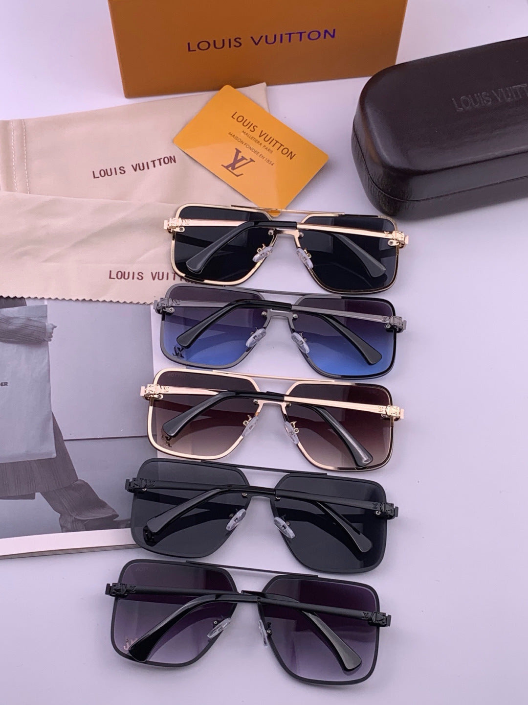 Louis Vuitton L91747 Aviator Gold Lens Sunglasses for Men & Women - 431212 - detail image 6