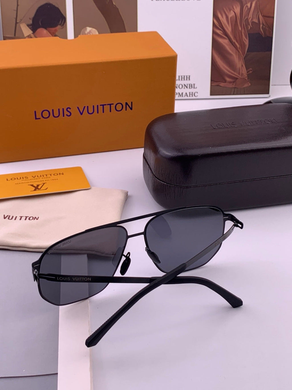 Louis Vuitton L2736 Fashion Gold Lens Sunglasses for Men & Women - detail image 6
