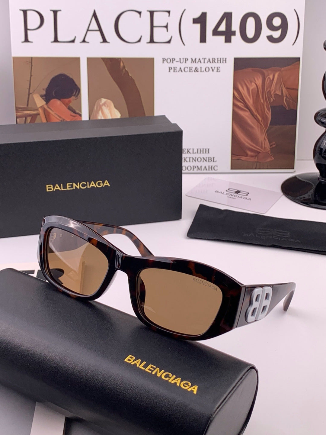 Balenciaga BL1992 Polarized Metal Fashion Pink Lens Sunglasses for Me - 432551 - detail image 5