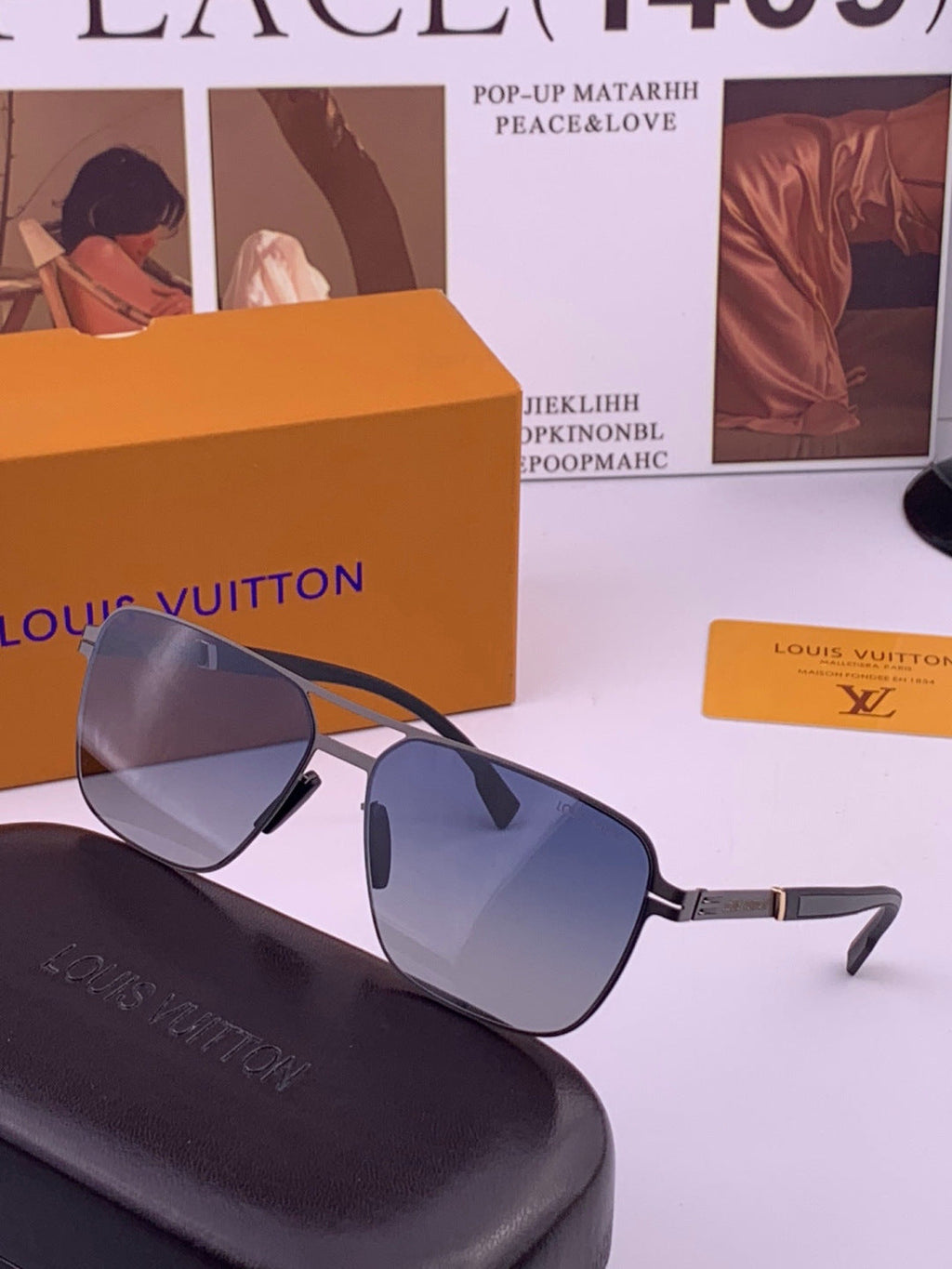 Louis Vuitton L816 Fashion Gold Lens Sunglasses for Men & Women - 431265 - detail image 2