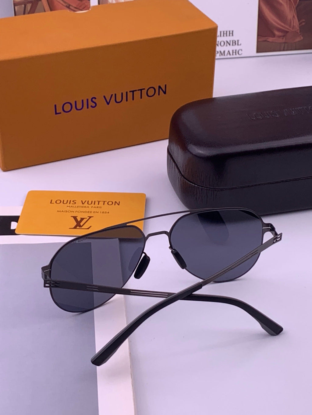 Louis Vuitton L39 Fashion Gold Lens Sunglasses for Men & Women - 431274 - detail image 6