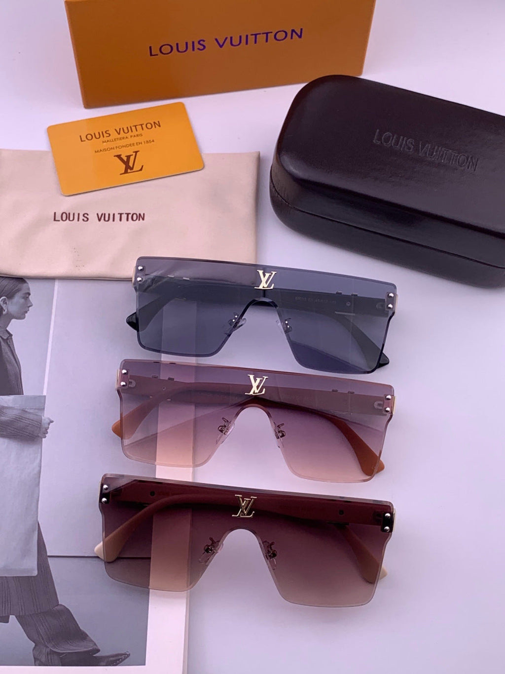 Louis Vuitton L36000 Oversized Purple Lens Sunglasses for Men & Women - 448604 - detail image 8