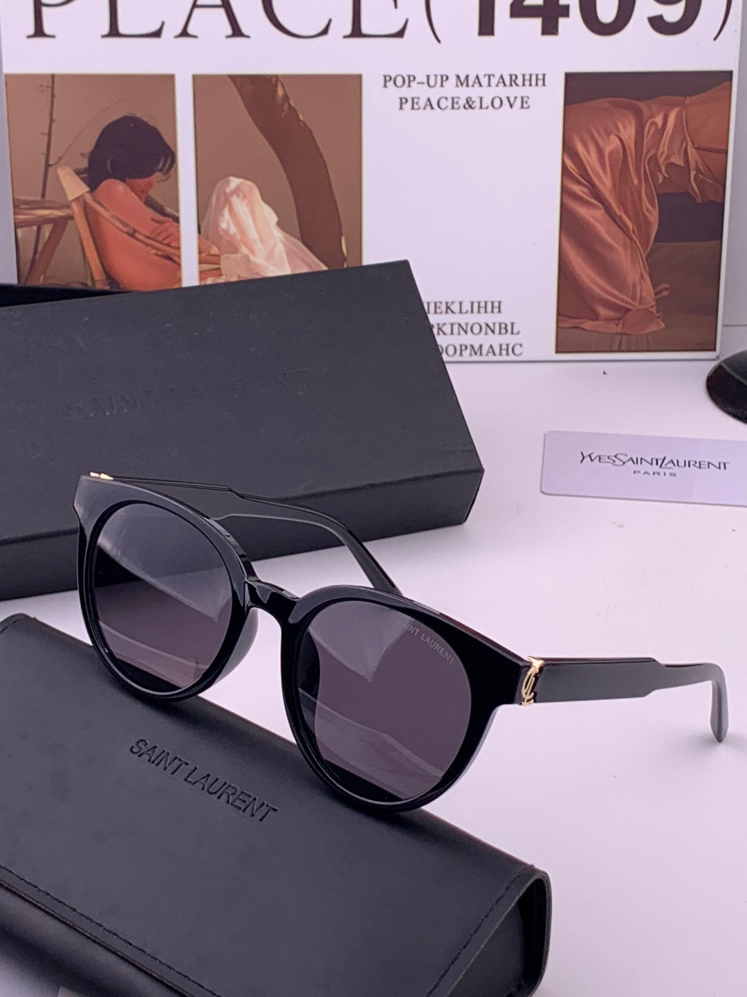 Saint Laurent 47721 Polarized Fashion Gold Lens Sunglasses for Men & - 449228 - detail image 2