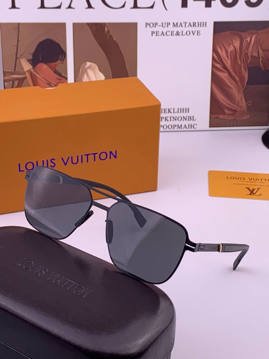 Louis Vuitton L816 Fashion Gold Lens Sunglasses for Men & Women - detail image 2