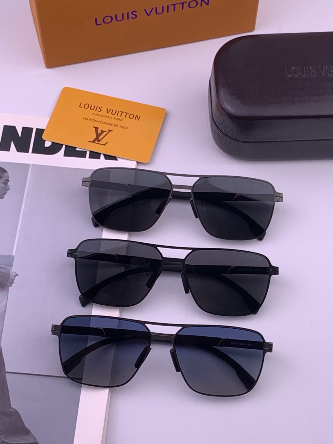 Louis Vuitton L816 Fashion Gold Lens Sunglasses for Men & Women - detail image 7
