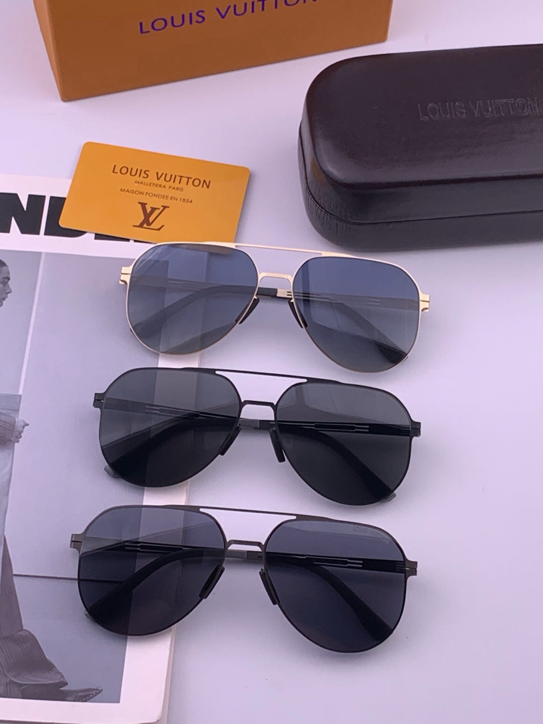 Louis Vuitton L39 Fashion Gold Lens Sunglasses for Men & Women - detail image 7