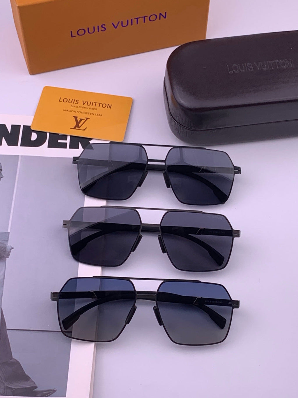 Louis Vuitton L313 Fashion Gold Lens Sunglasses for Men & Women - detail image 7